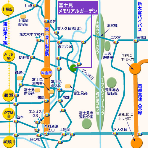 富士見メモリアルガーデン 霊園地図 霊園・墓石の須藤石材