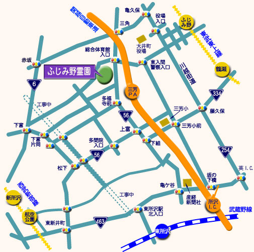 ふじみ野霊園　霊園地図　霊園・墓石の須藤石材