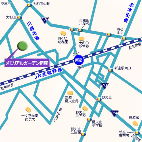 メモリアルガーデン新座 霊園地図 霊園・墓石の須藤石材