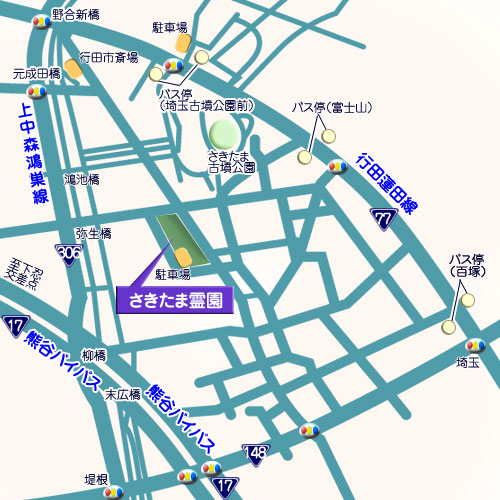さきたま霊園　霊園地図　霊園・墓石の須藤石材