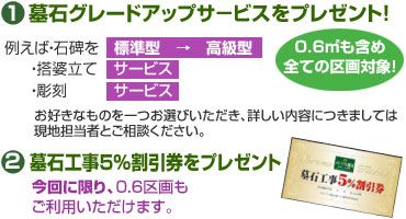 墓石工事5%割引券