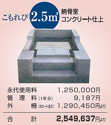 「こもれび」区画 2.5㎡