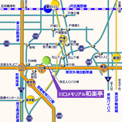 川口メモリアル和楽邸　霊園地図　霊園・墓石の須藤石材