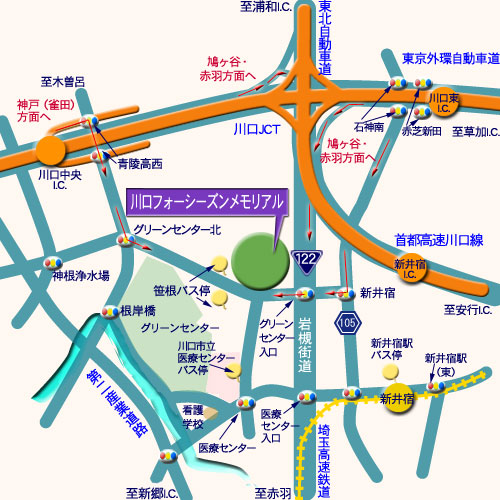 川口フォーシーズンメモリアル（第1期弊社持区画完売）　霊園地図　霊園・墓石の須藤石材