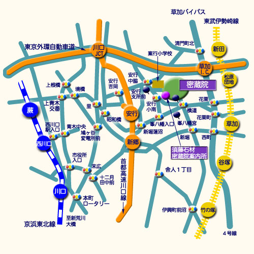 密蔵院　霊園地図　霊園・墓石の須藤石材