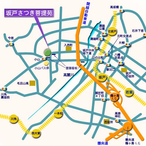 坂戸さつき菩提苑　霊園地図　霊園・墓石の須藤石材