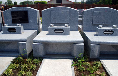 B 区1.5ｍ2 墓石施工例
